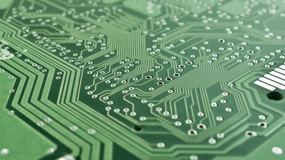 technology computer lines board