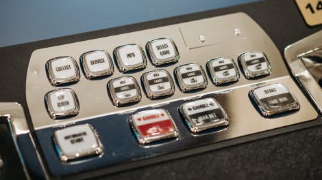 slot machines buttons in the casino